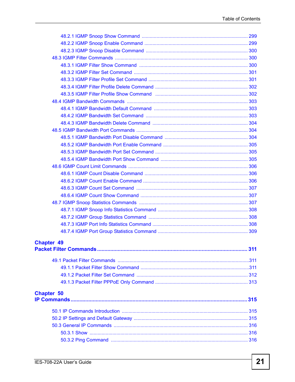 ZyXEL Communications IES-708-22A User Manual | Page 21 / 448