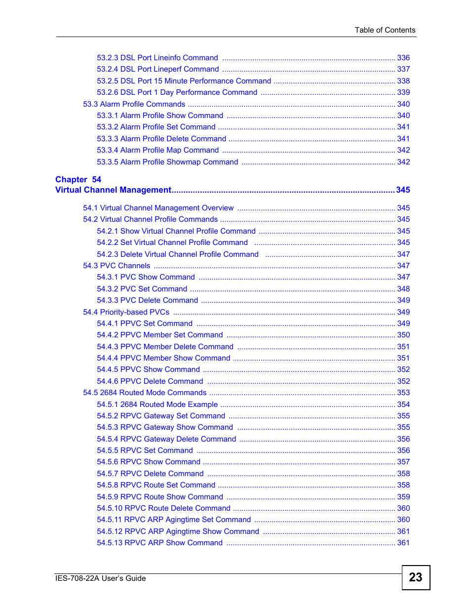 ZyXEL Communications IES-708-22A User Manual | Page 23 / 448