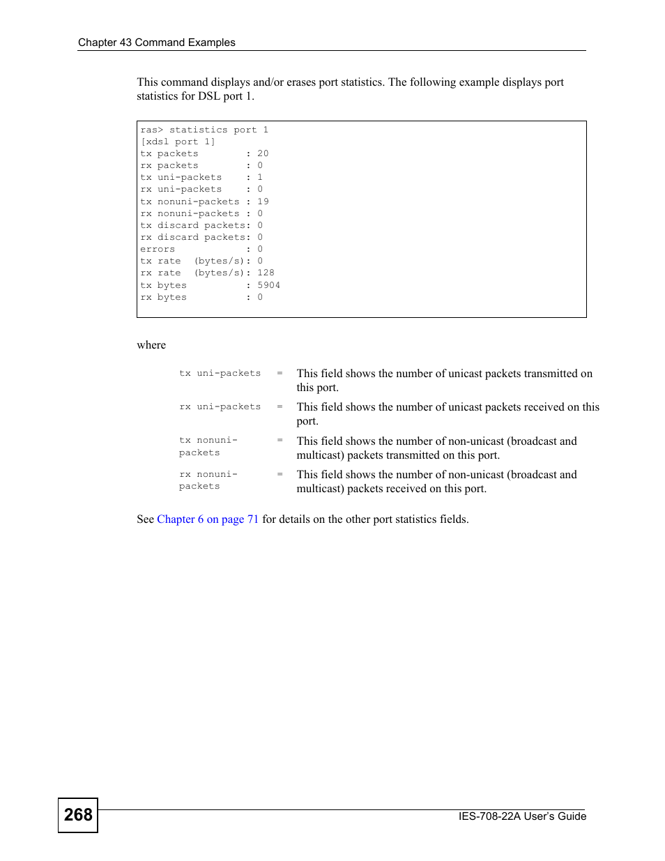 ZyXEL Communications IES-708-22A User Manual | Page 268 / 448