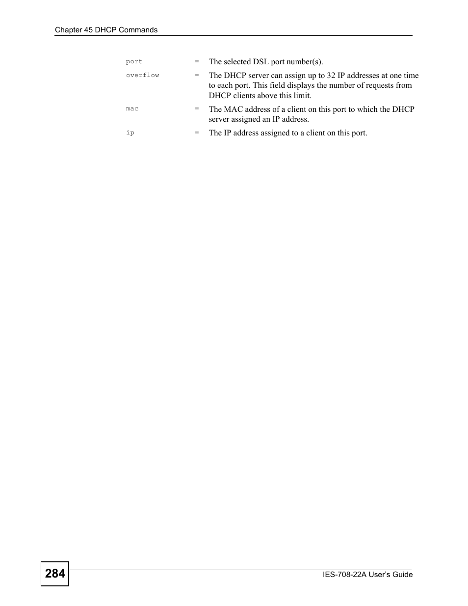 ZyXEL Communications IES-708-22A User Manual | Page 284 / 448