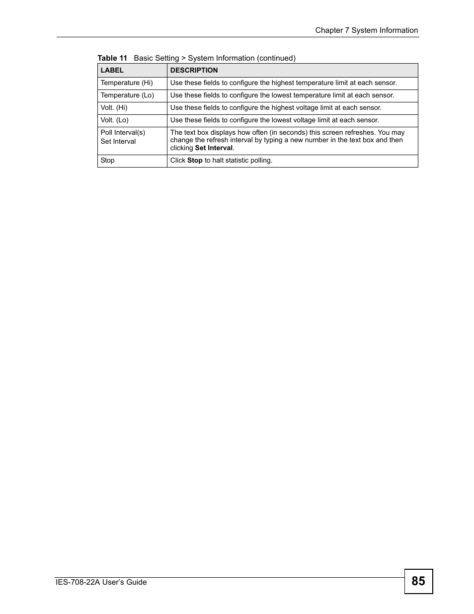 ZyXEL Communications IES-708-22A User Manual | Page 85 / 448
