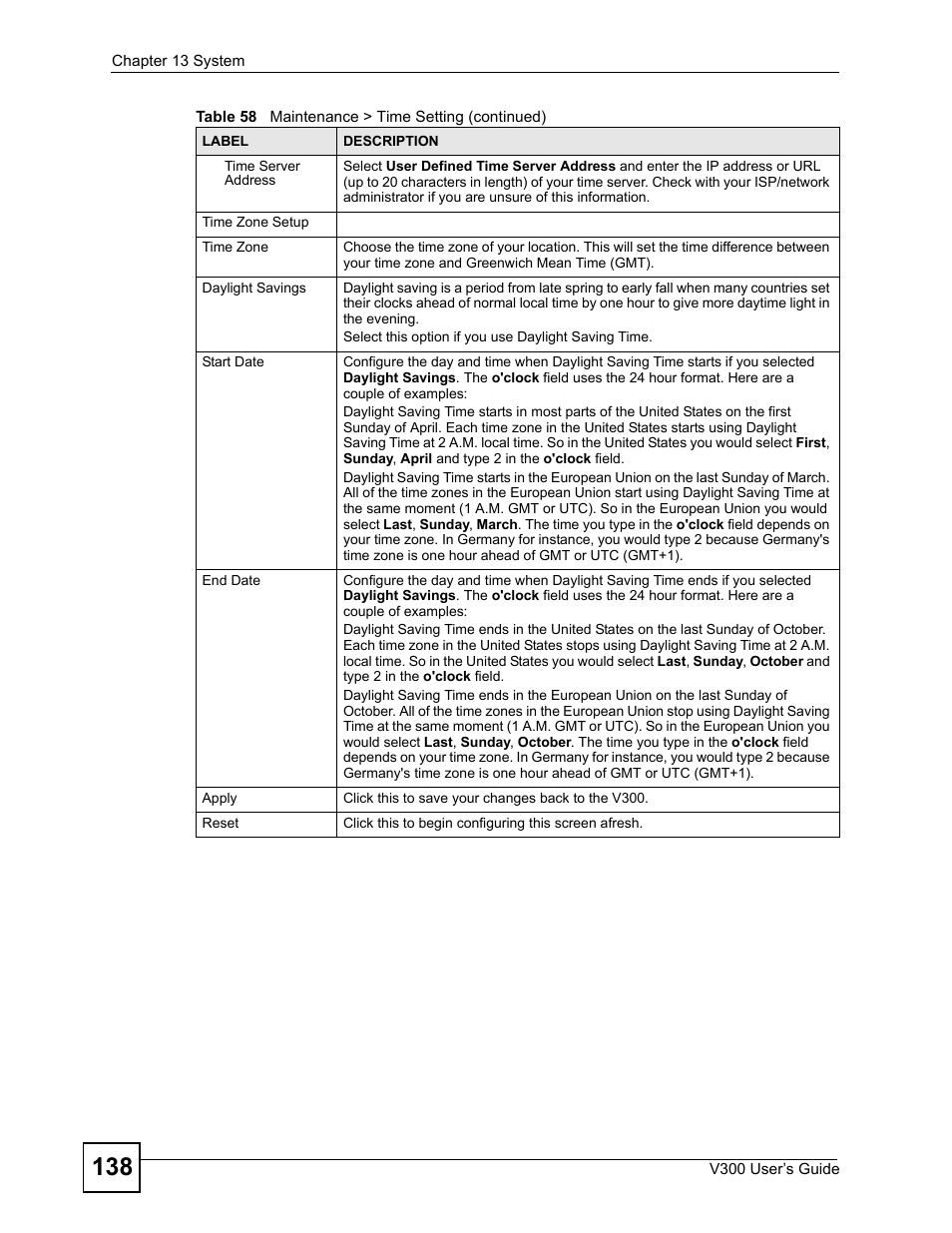 ZyXEL Communications V300 User Manual | Page 138 / 204