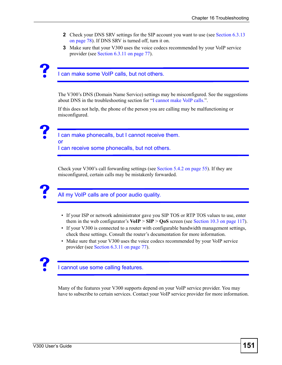 ZyXEL Communications V300 User Manual | Page 151 / 204