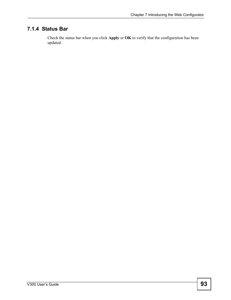 4 status bar | ZyXEL Communications V300 User Manual | Page 93 / 204