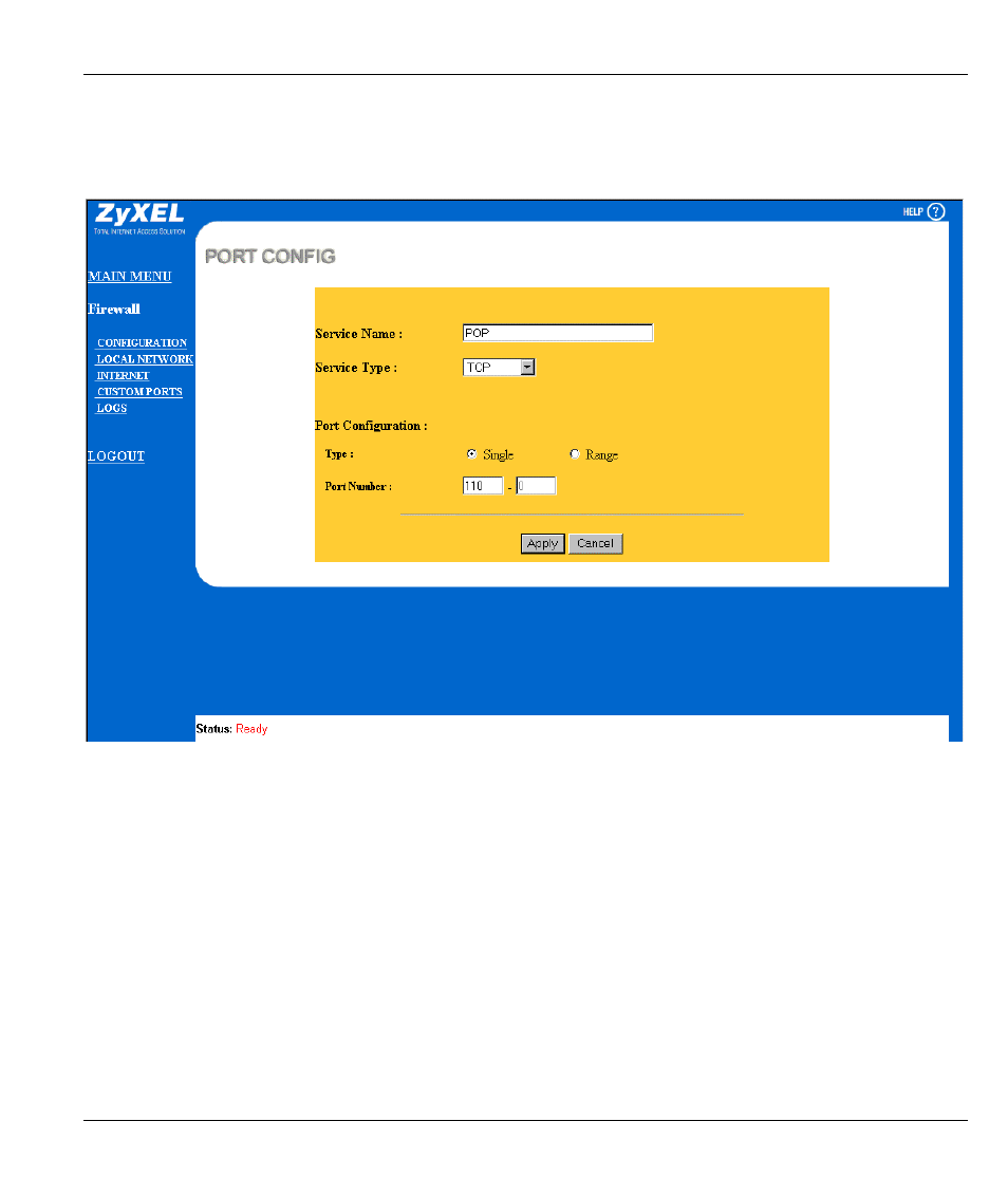 Creating/editing a custom port, 2 creating/editing a custom port | ZyXEL Communications ZYWALL10 User Manual | Page 208 / 267