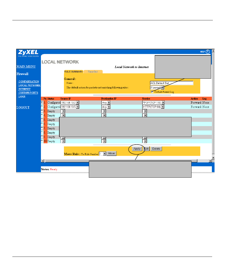 ZyXEL Communications ZYWALL10 User Manual | Page 221 / 267