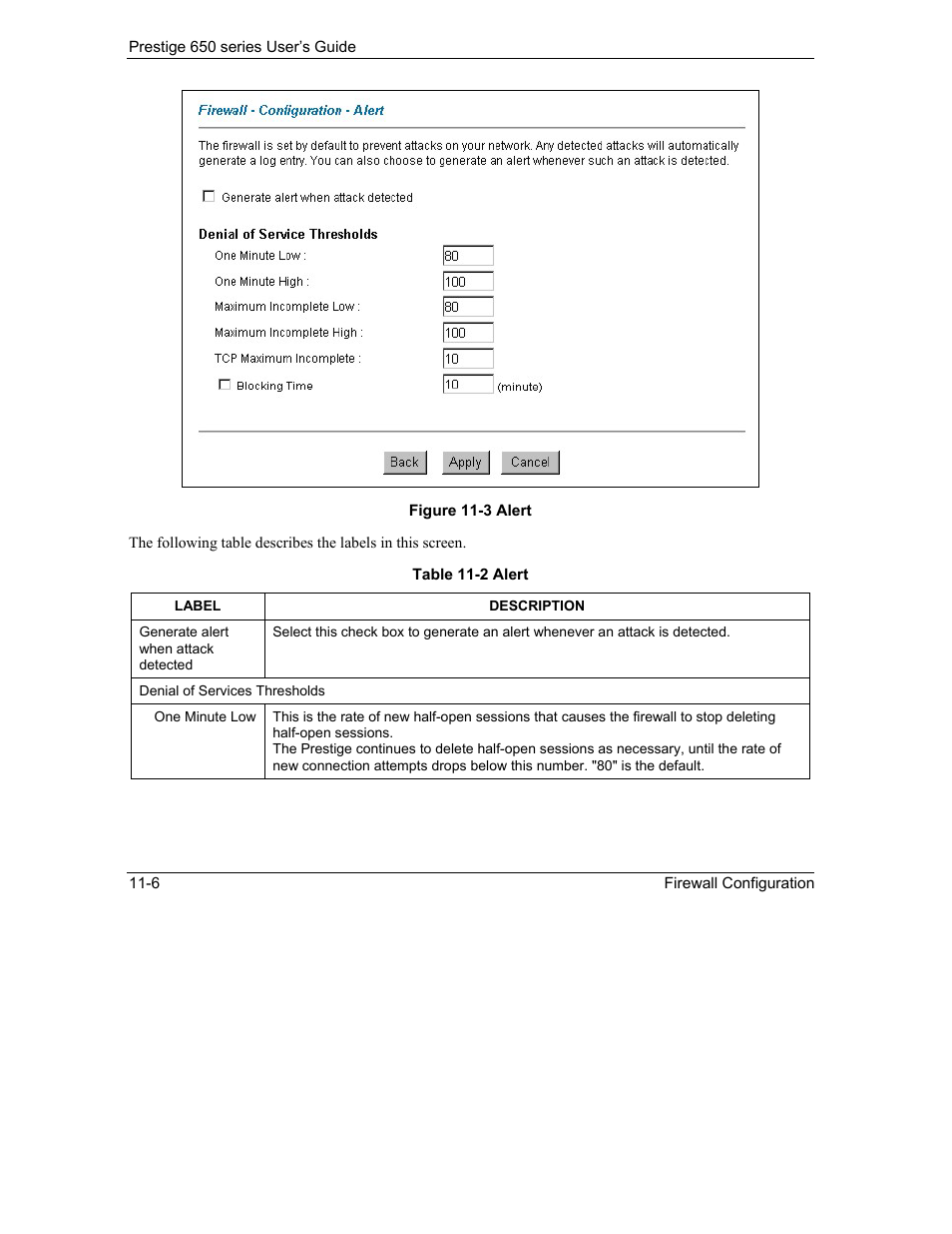 Figure 11-3 - s | ZyXEL Communications 650 Series User Manual | Page 134 / 513