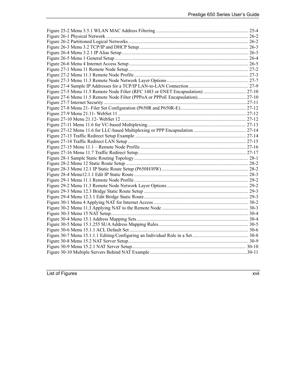 ZyXEL Communications 650 Series User Manual | Page 17 / 513