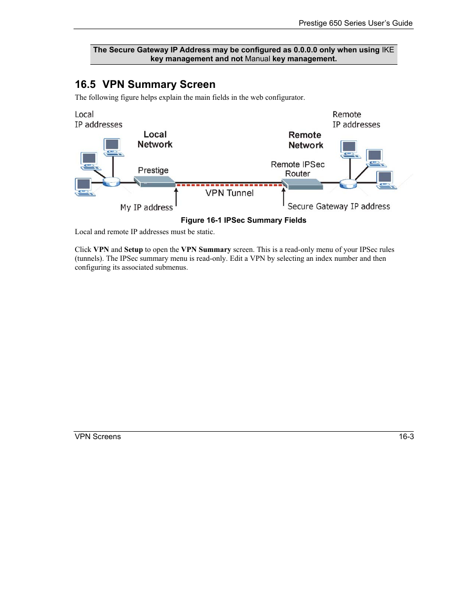 Vpn summary screen, 5 vpn summary screen | ZyXEL Communications 650 Series User Manual | Page 175 / 513