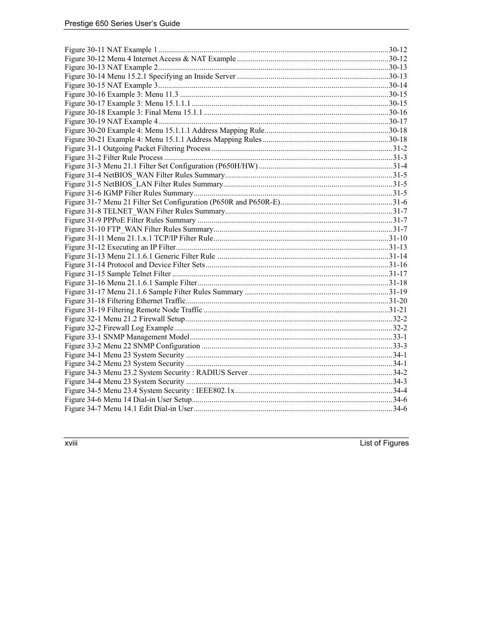 ZyXEL Communications 650 Series User Manual | Page 18 / 513