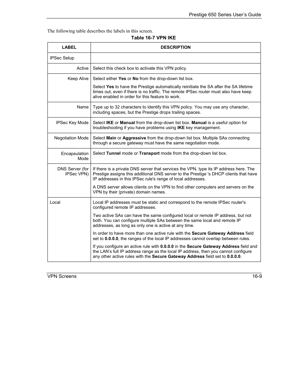 ZyXEL Communications 650 Series User Manual | Page 181 / 513
