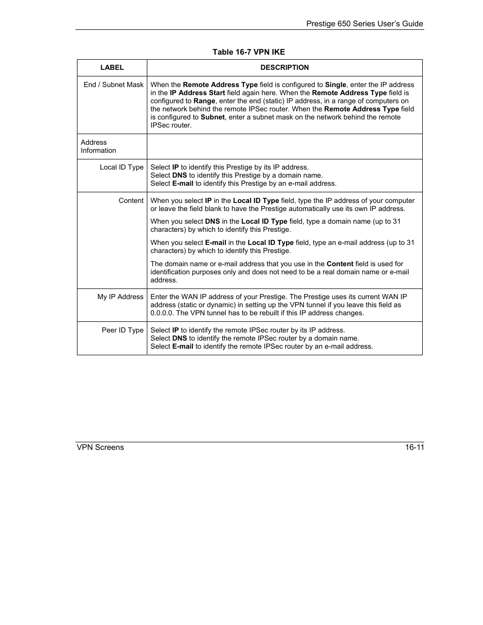 ZyXEL Communications 650 Series User Manual | Page 183 / 513