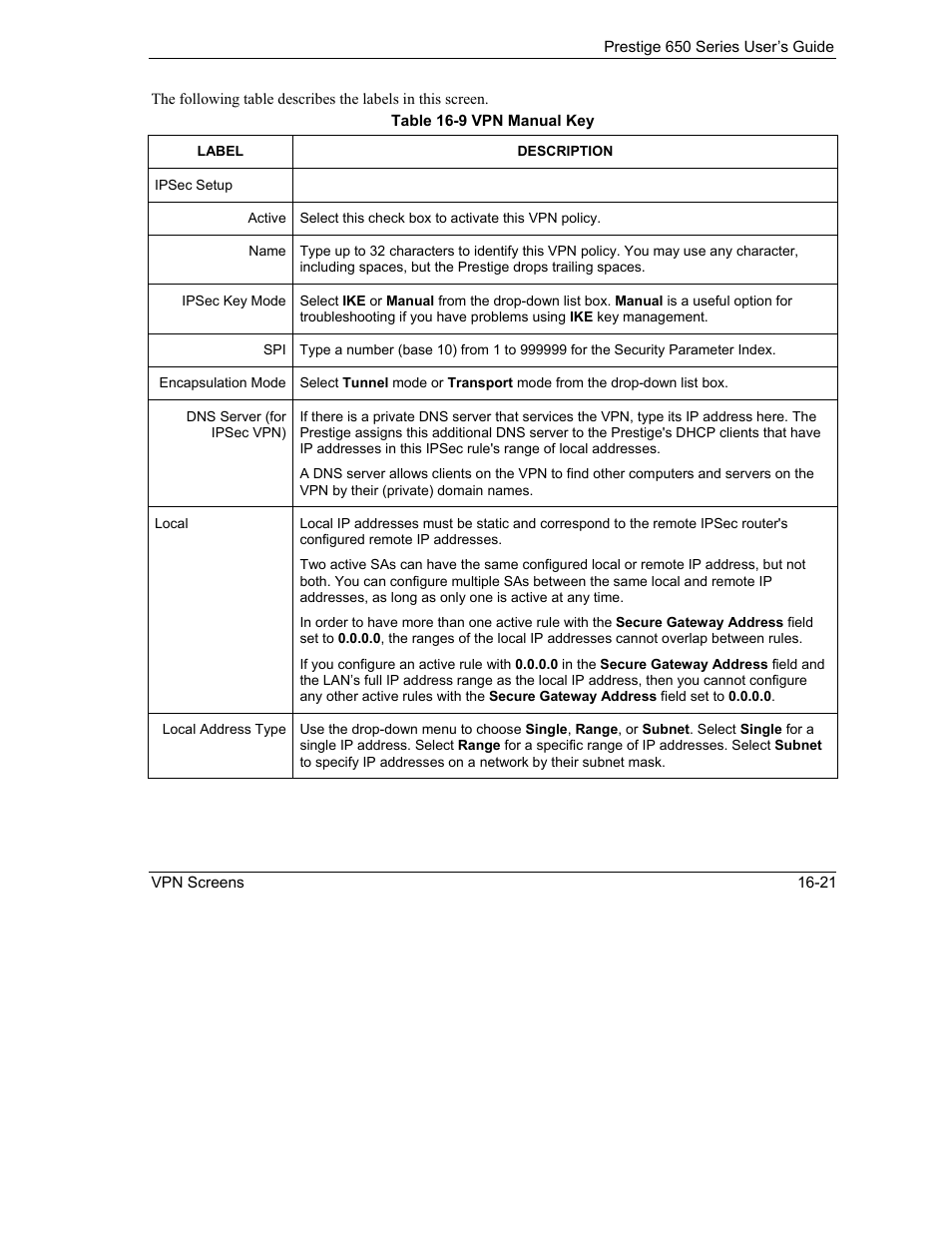 ZyXEL Communications 650 Series User Manual | Page 193 / 513