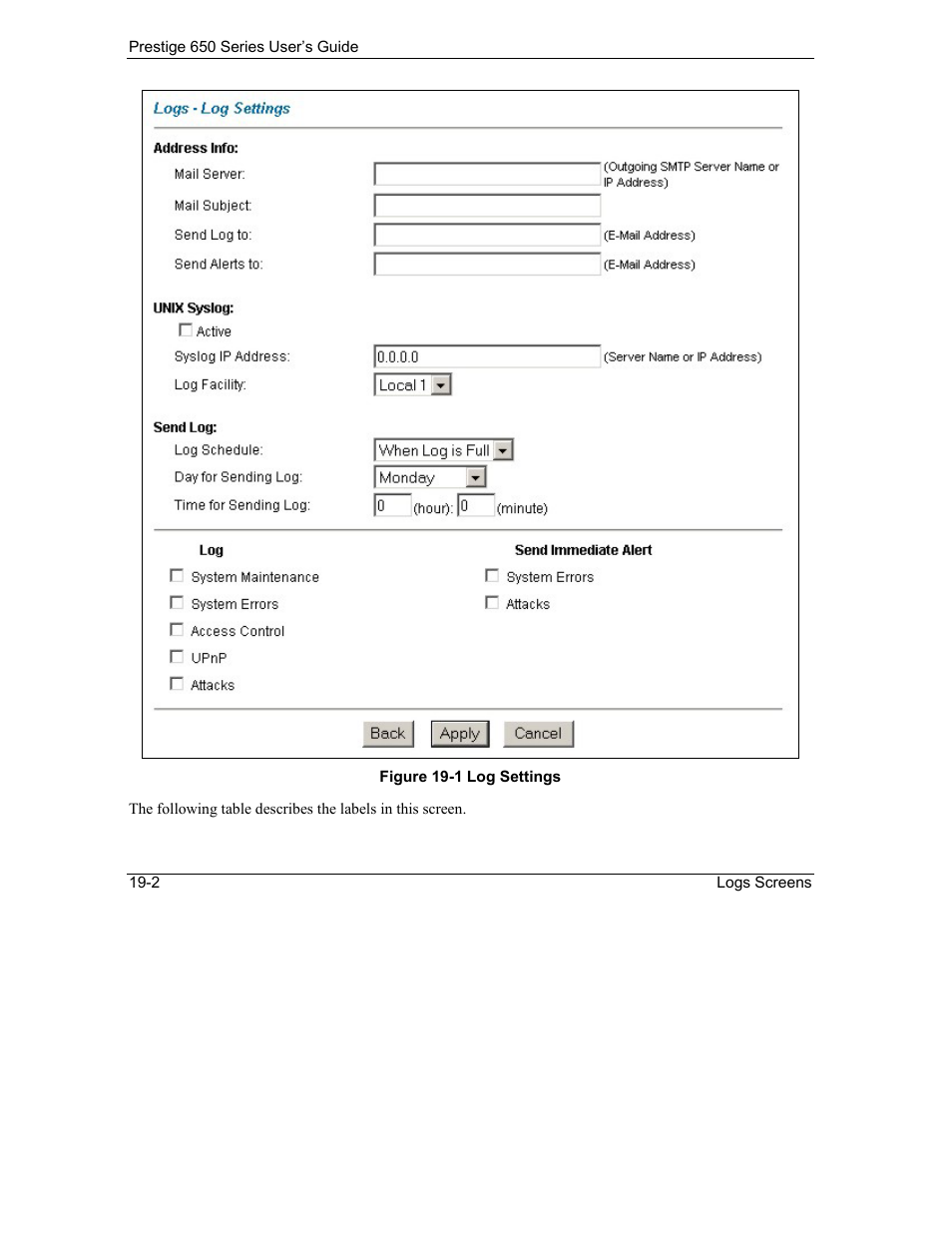 ZyXEL Communications 650 Series User Manual | Page 220 / 513