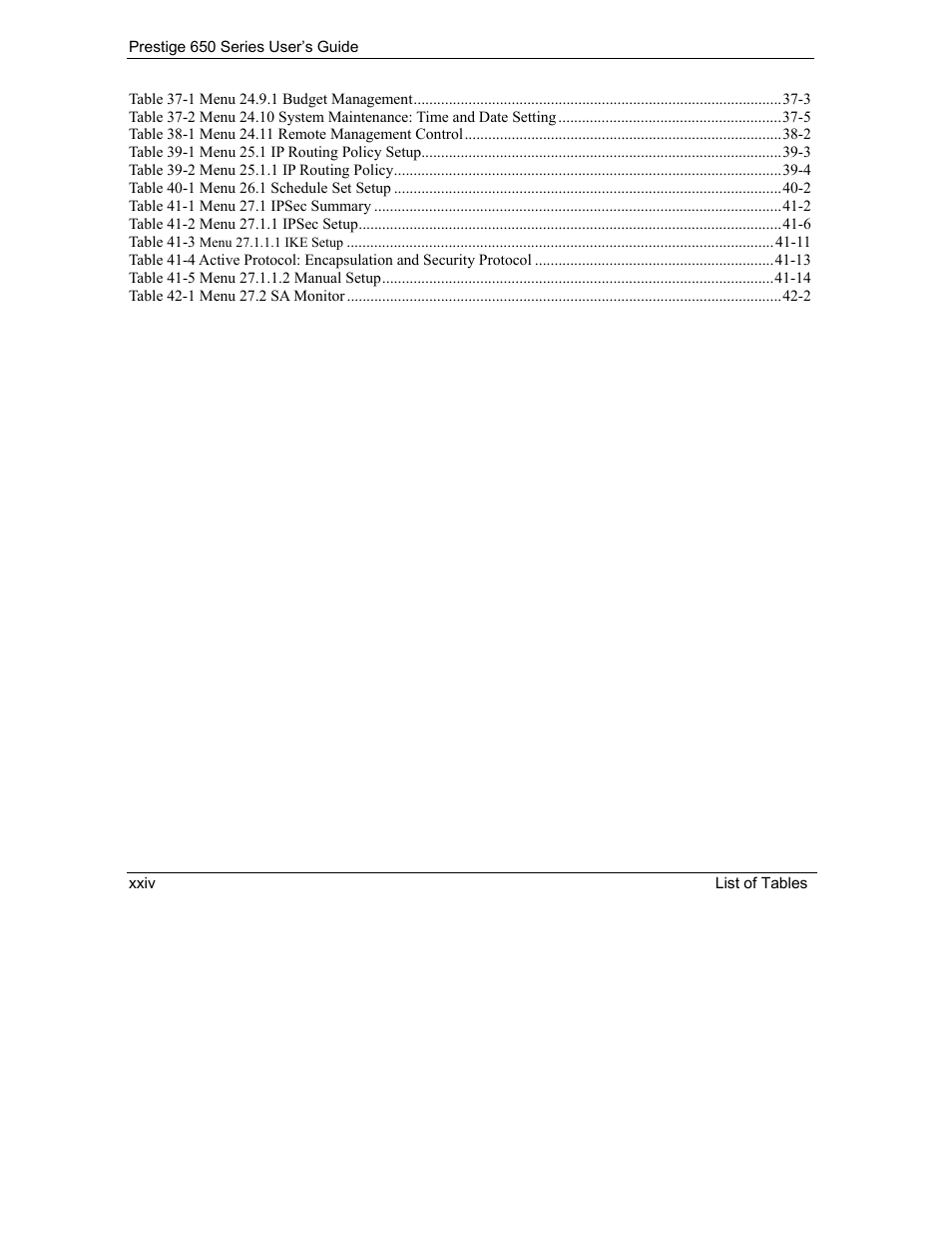 ZyXEL Communications 650 Series User Manual | Page 24 / 513