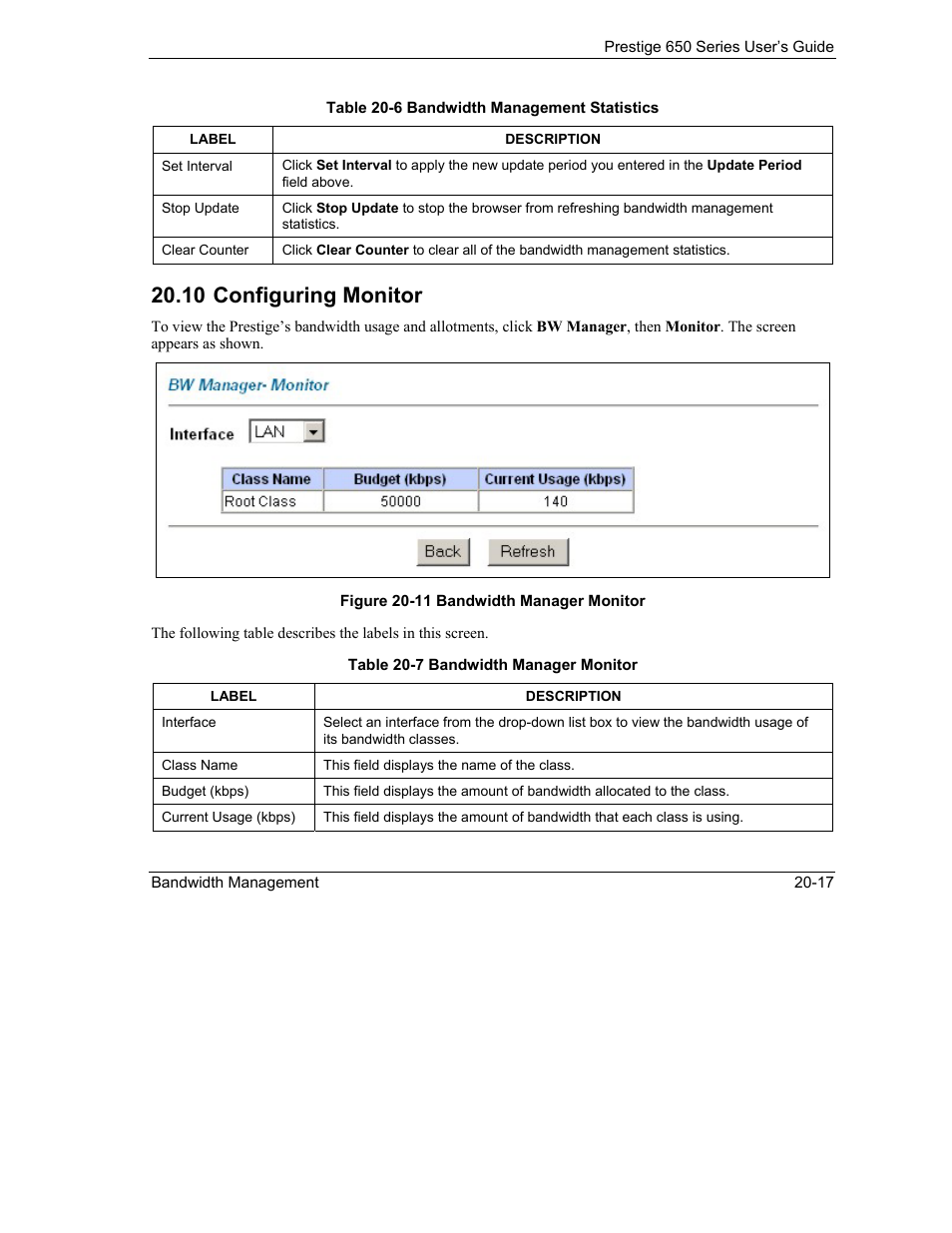 Configuring monitor, 10 configuring monitor | ZyXEL Communications 650 Series User Manual | Page 243 / 513