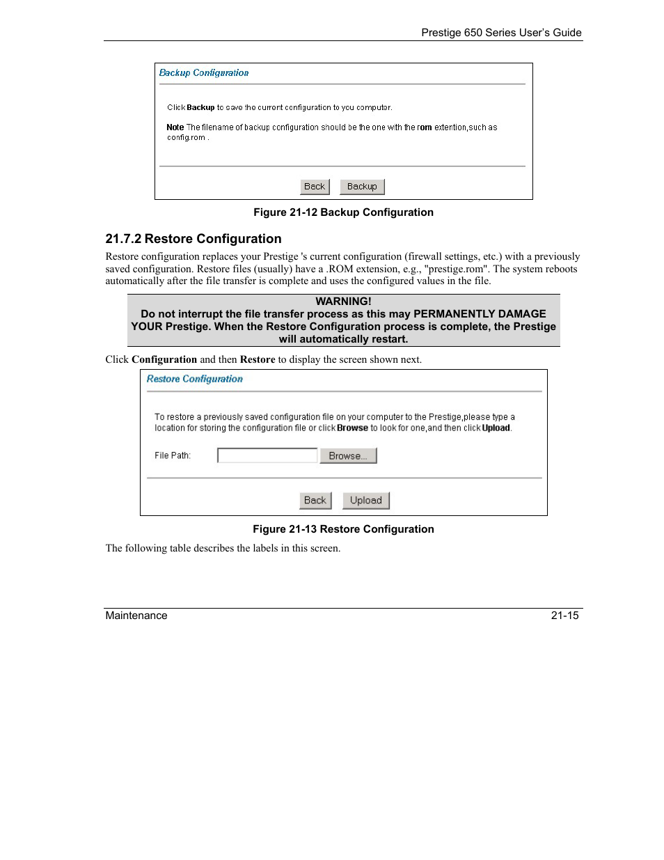 ZyXEL Communications 650 Series User Manual | Page 261 / 513