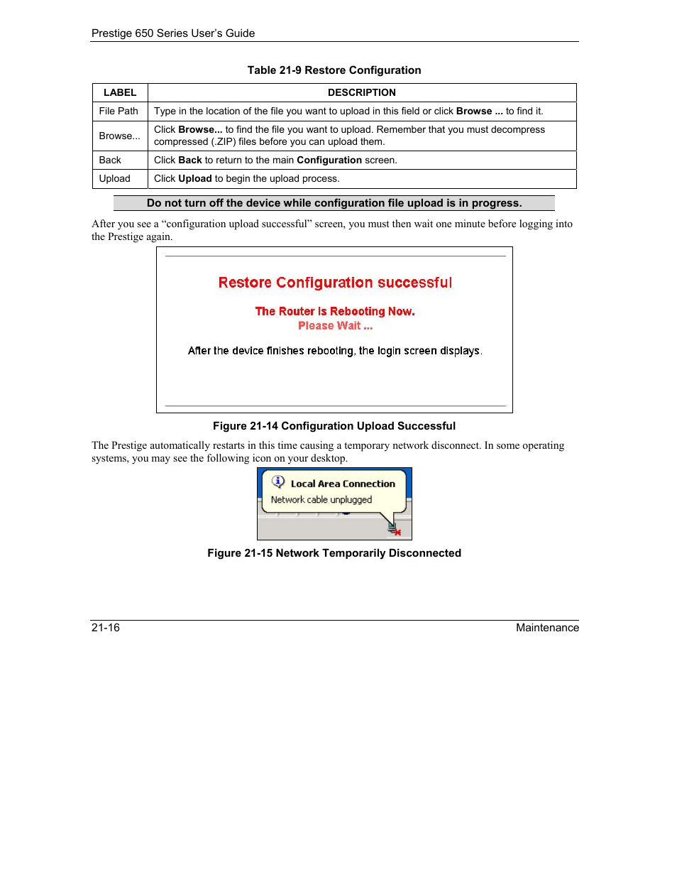 ZyXEL Communications 650 Series User Manual | Page 262 / 513
