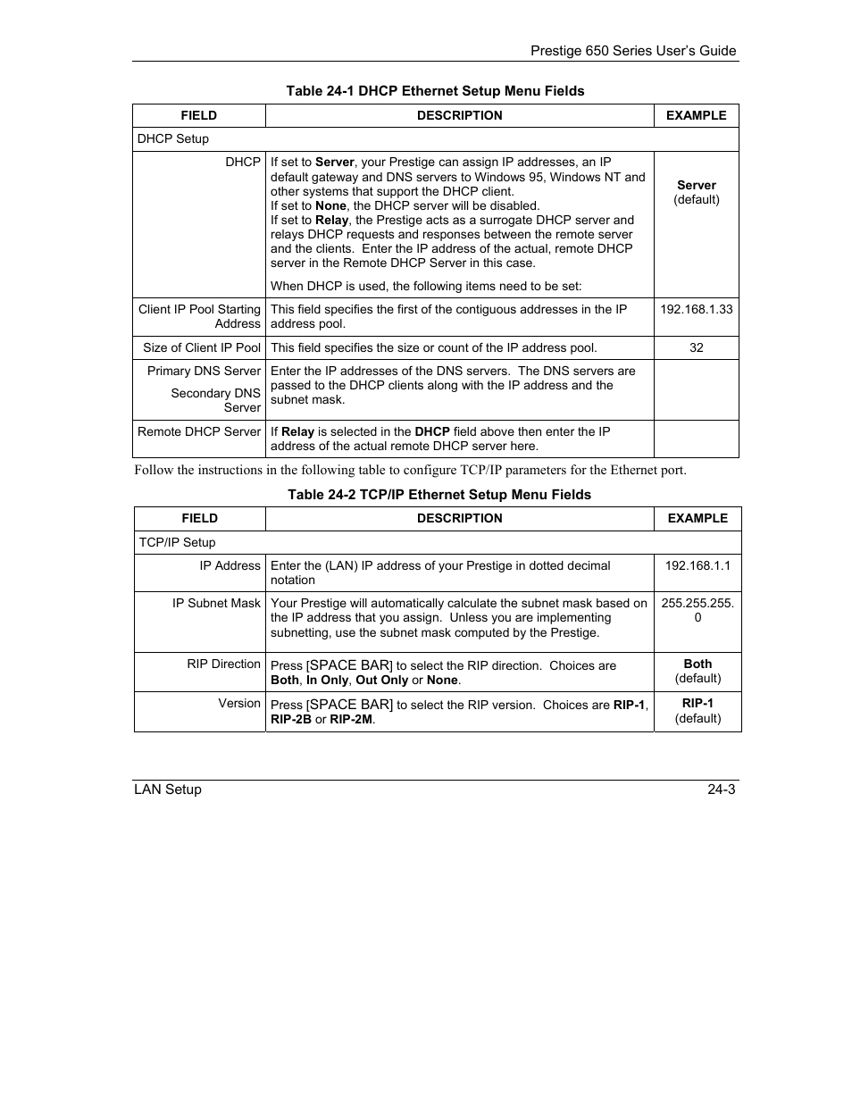 ZyXEL Communications 650 Series User Manual | Page 279 / 513