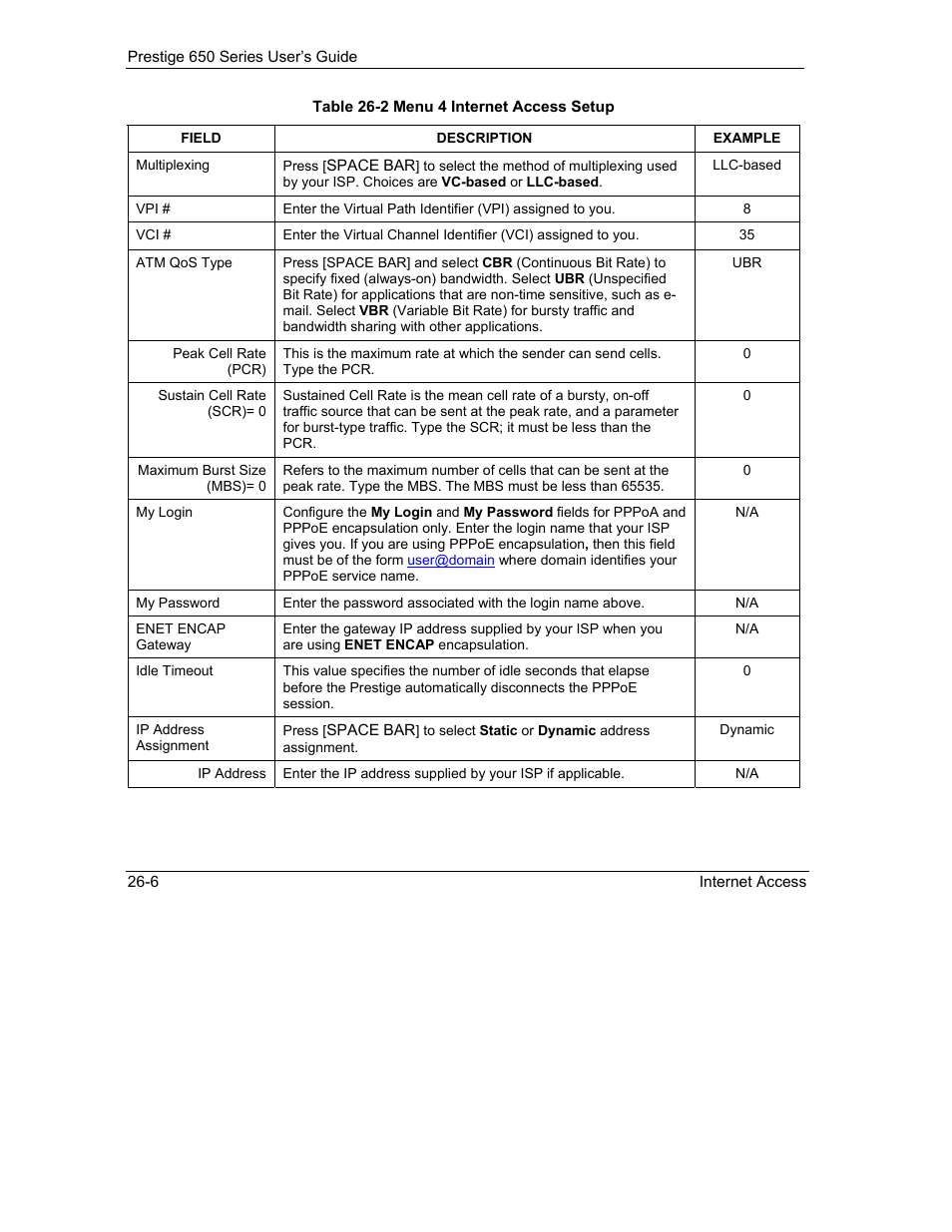 ZyXEL Communications 650 Series User Manual | Page 290 / 513