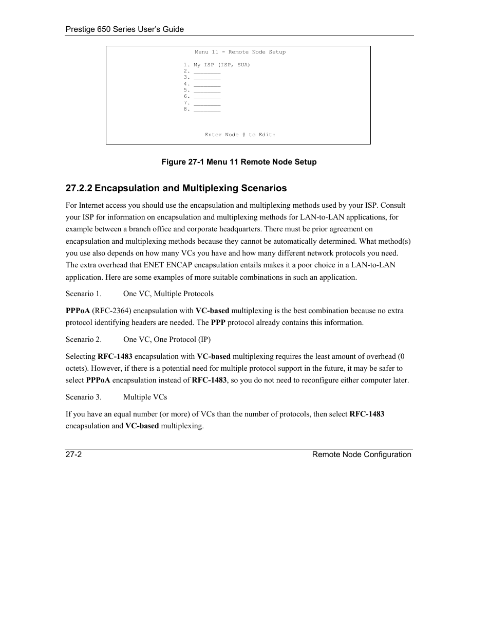 2 encapsulation and multiplexing scenarios | ZyXEL Communications 650 Series User Manual | Page 294 / 513