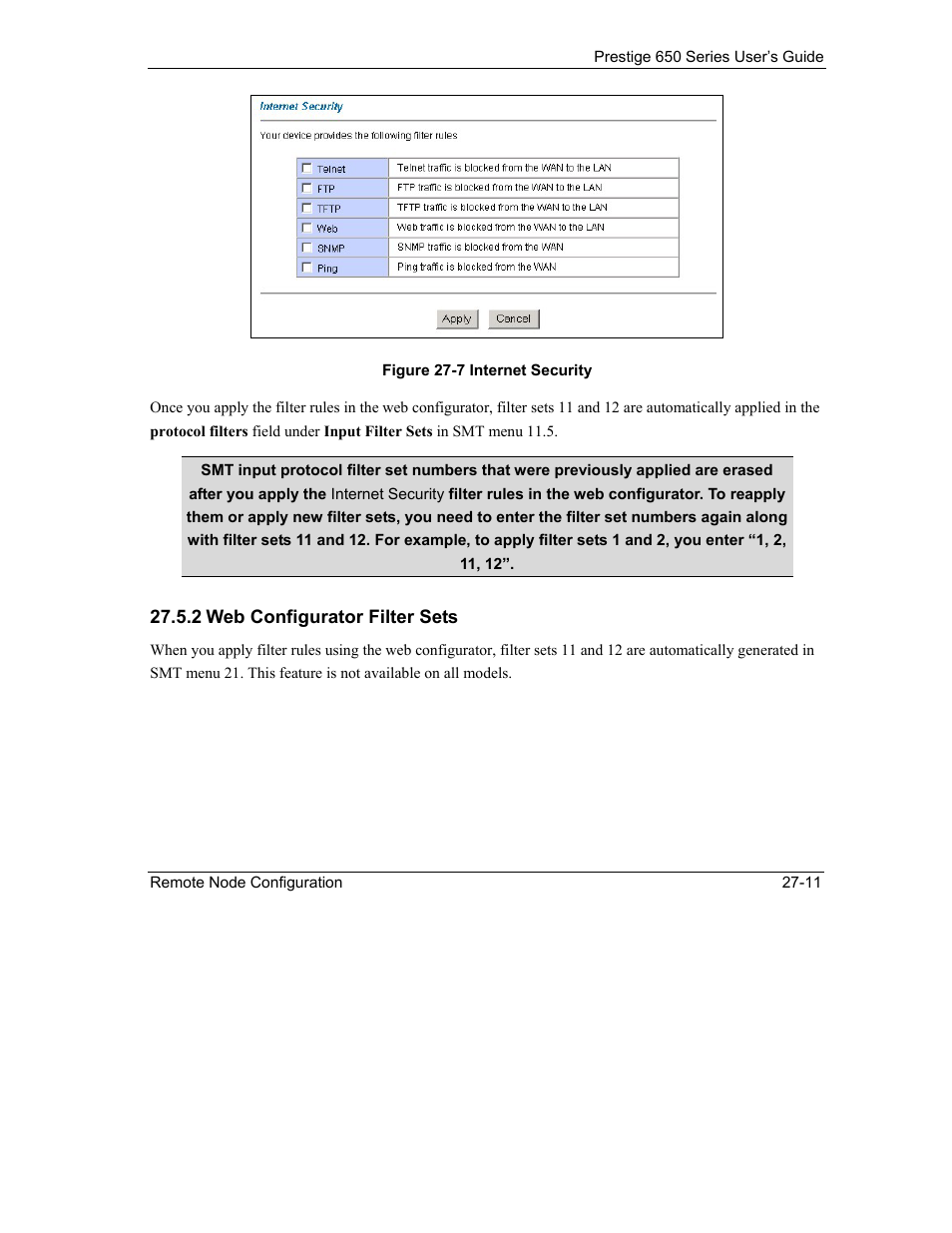 ZyXEL Communications 650 Series User Manual | Page 303 / 513