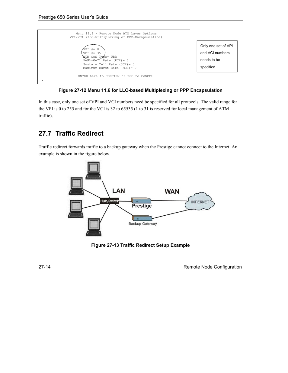 Traffic redirect, 7 traffic redirect | ZyXEL Communications 650 Series User Manual | Page 306 / 513