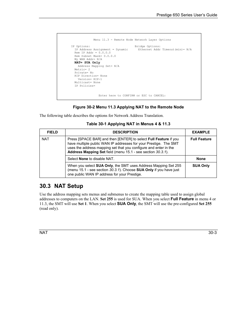 Nat setup, 3 nat setup | ZyXEL Communications 650 Series User Manual | Page 321 / 513