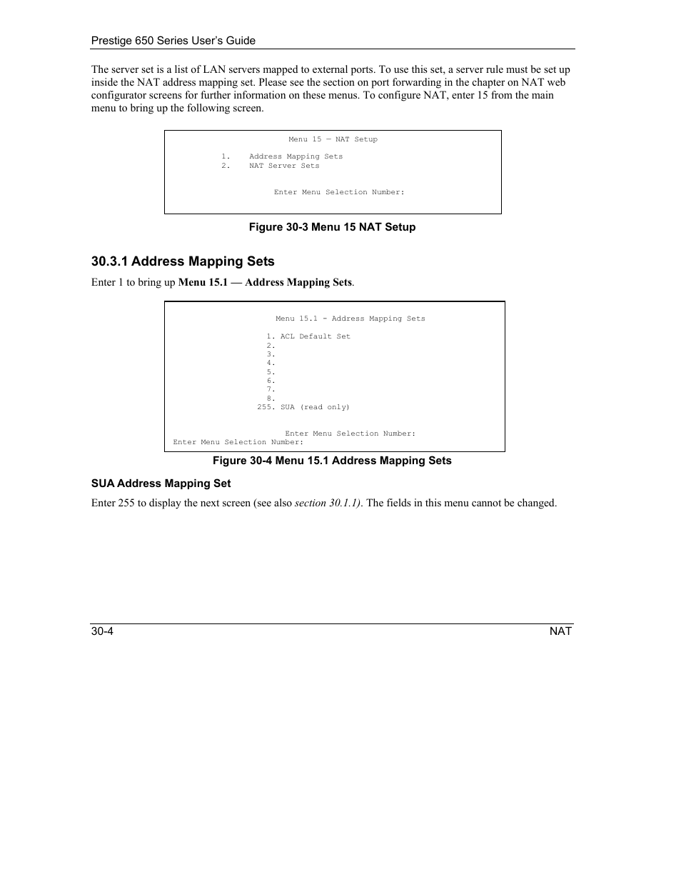 1 address mapping sets | ZyXEL Communications 650 Series User Manual | Page 322 / 513