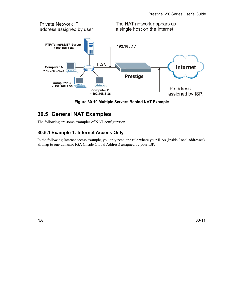 General nat examples, 5 general nat examples | ZyXEL Communications 650 Series User Manual | Page 329 / 513