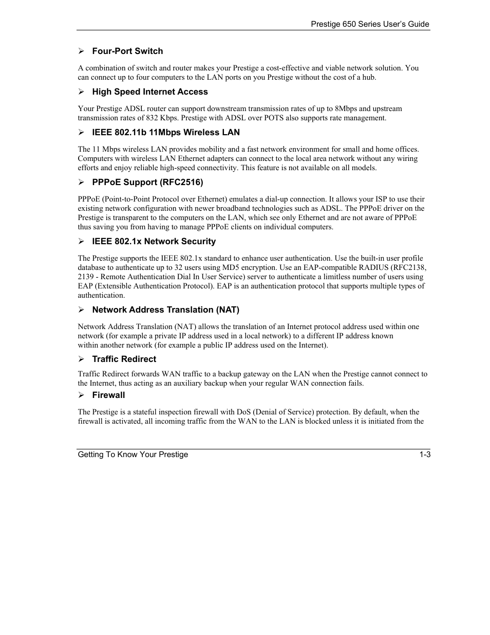 ZyXEL Communications 650 Series User Manual | Page 33 / 513