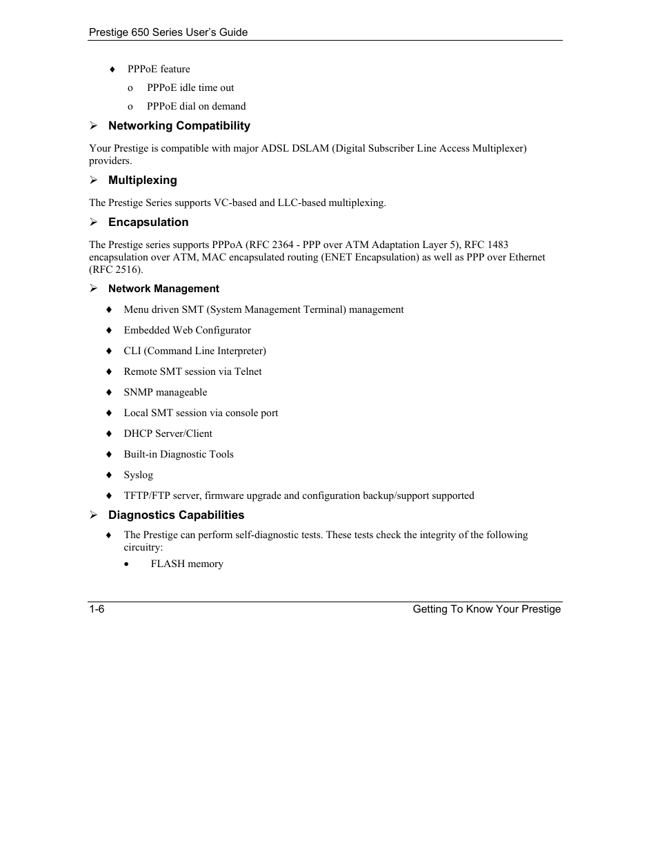 ZyXEL Communications 650 Series User Manual | Page 36 / 513