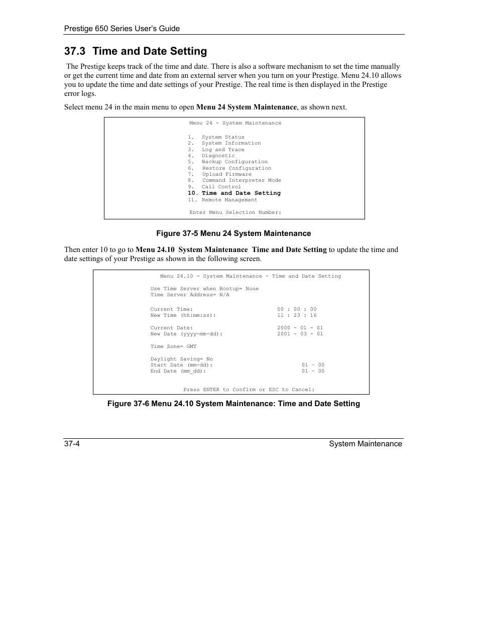 Time and date setting, 3 time and date setting | ZyXEL Communications 650 Series User Manual | Page 404 / 513