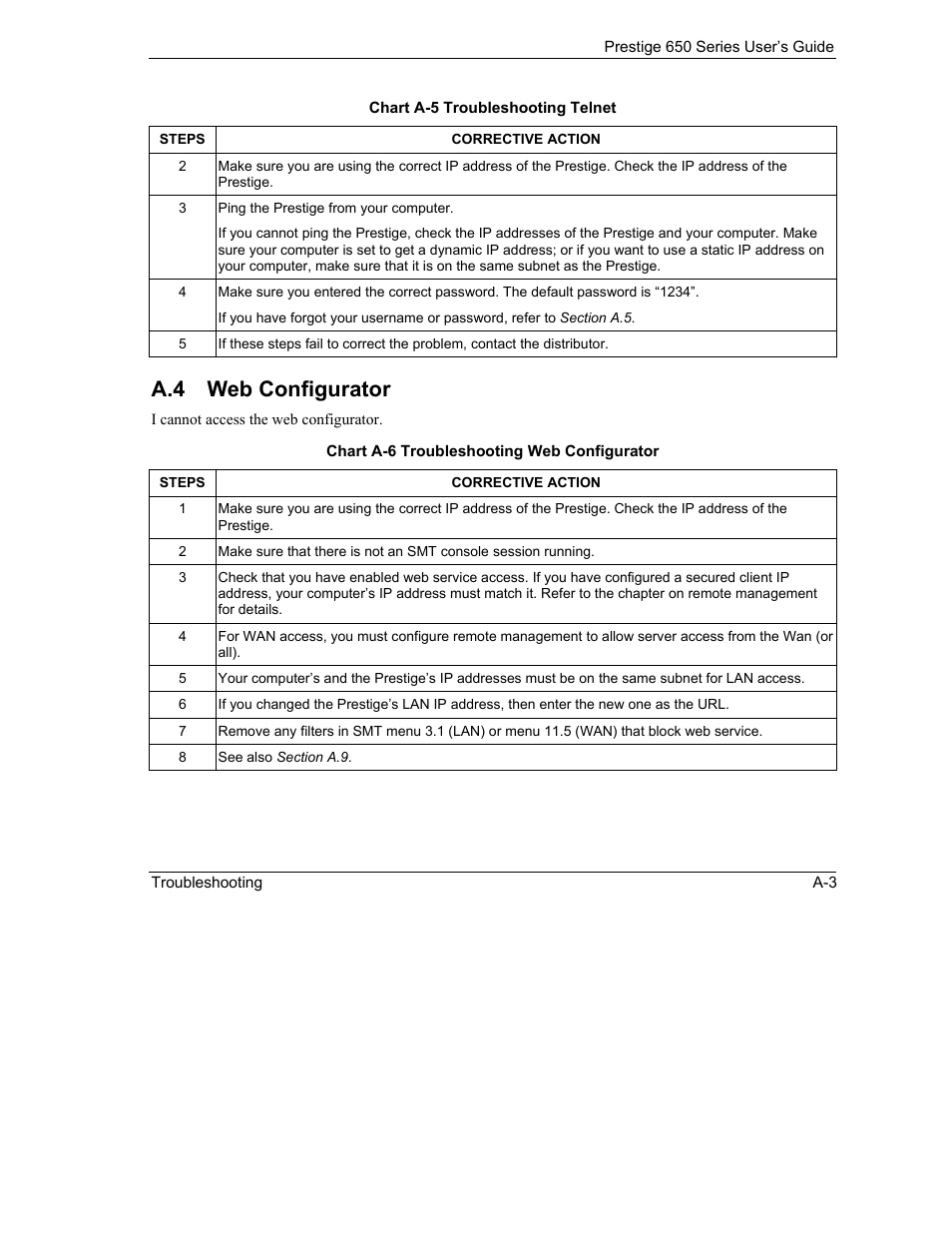 Web configurator, A.4 web configurator | ZyXEL Communications 650 Series User Manual | Page 455 / 513