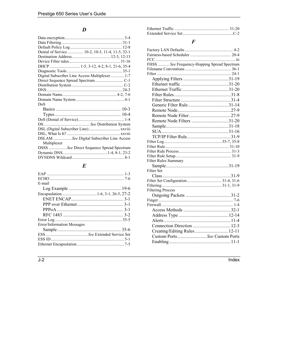 ZyXEL Communications 650 Series User Manual | Page 508 / 513