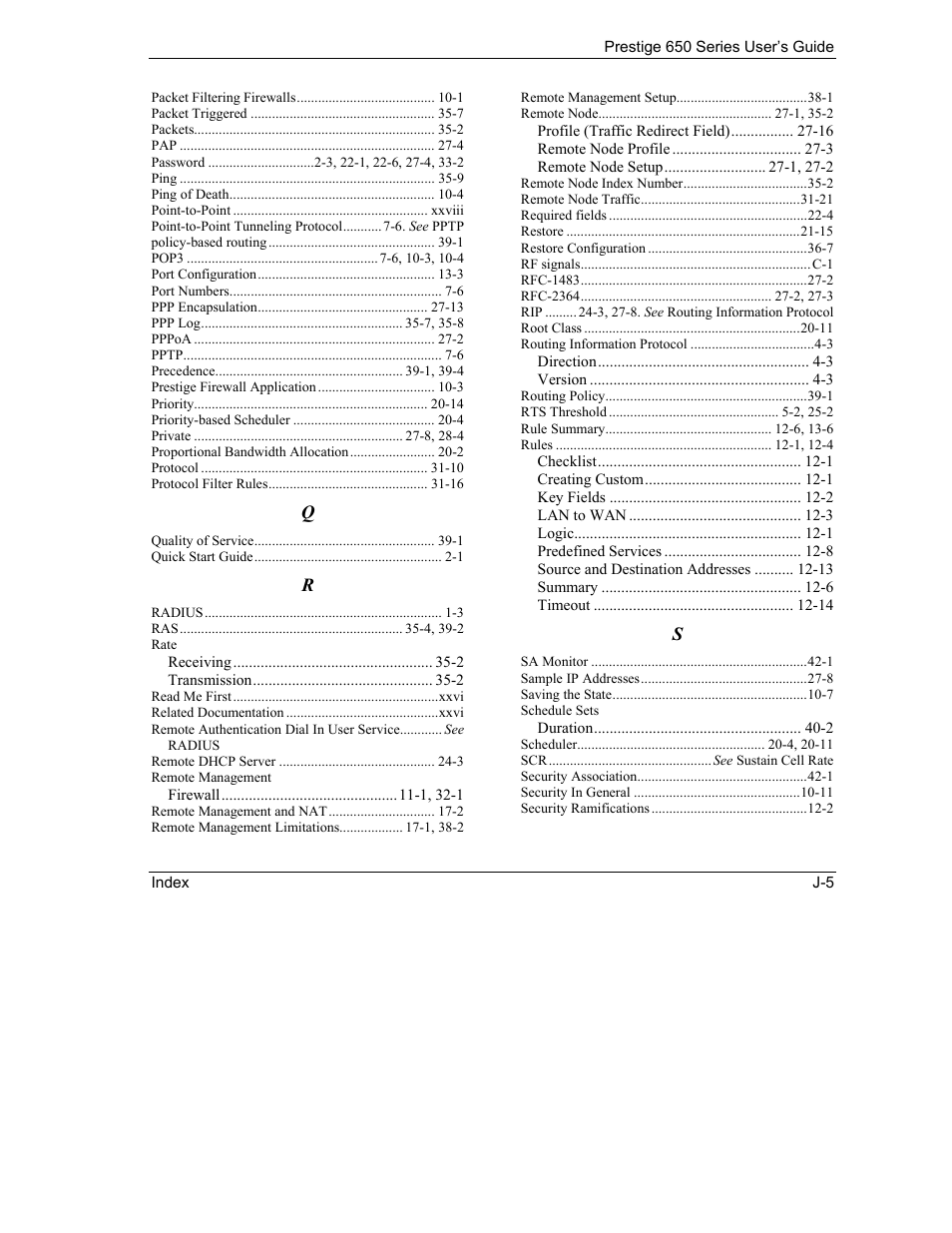 ZyXEL Communications 650 Series User Manual | Page 511 / 513