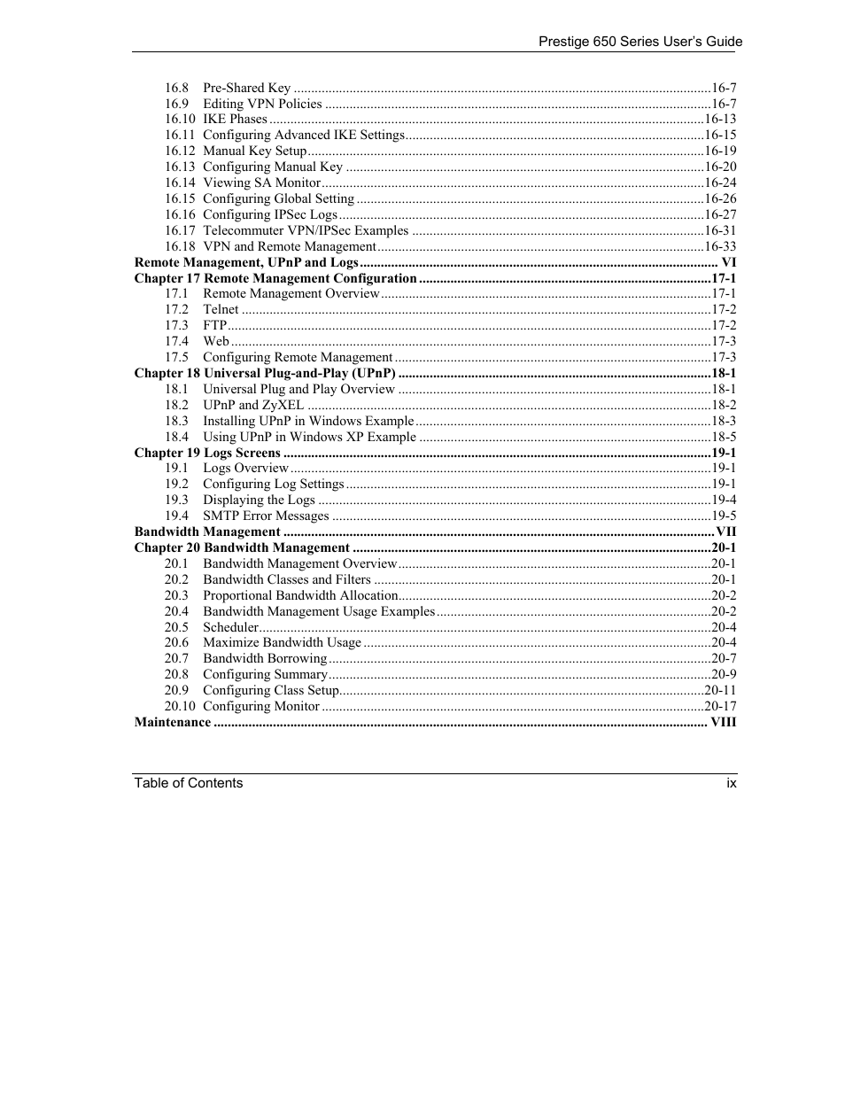 ZyXEL Communications 650 Series User Manual | Page 9 / 513