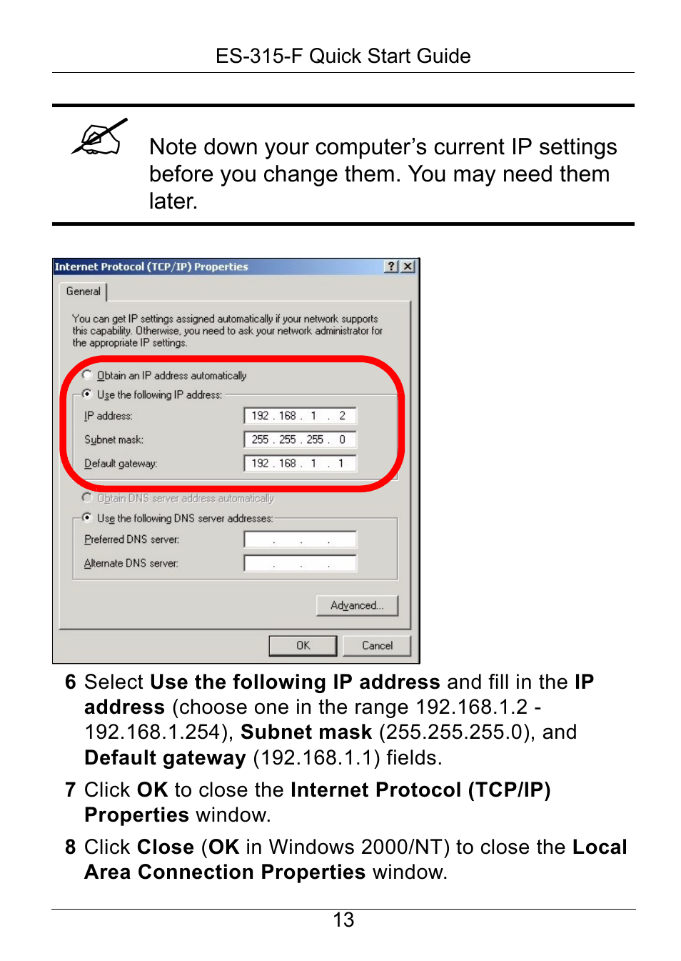 ZyXEL Communications ZyXEL Dimension ES-315-F User Manual | Page 14 / 25
