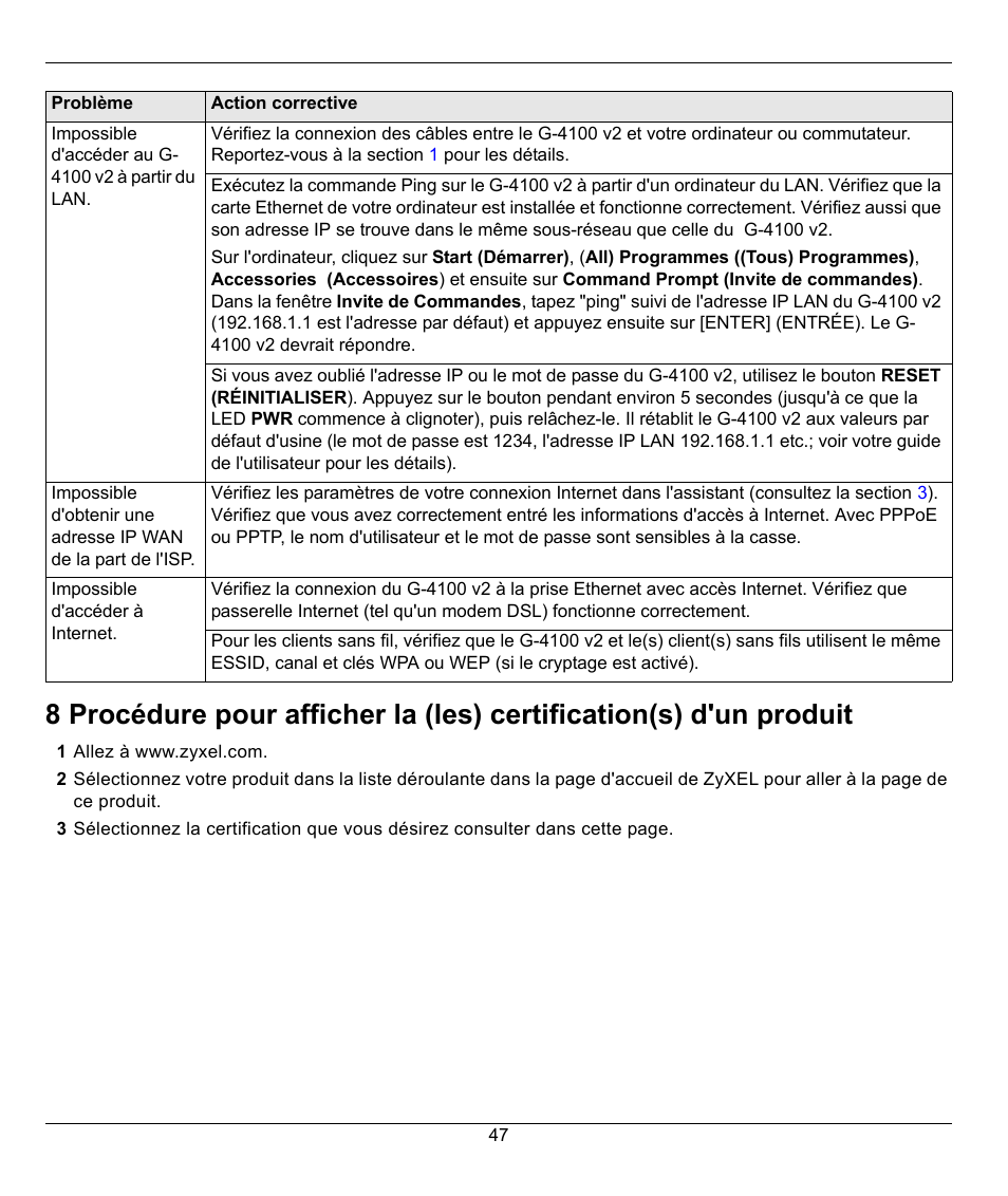 ZyXEL Communications G-4100 User Manual | Page 47 / 93
