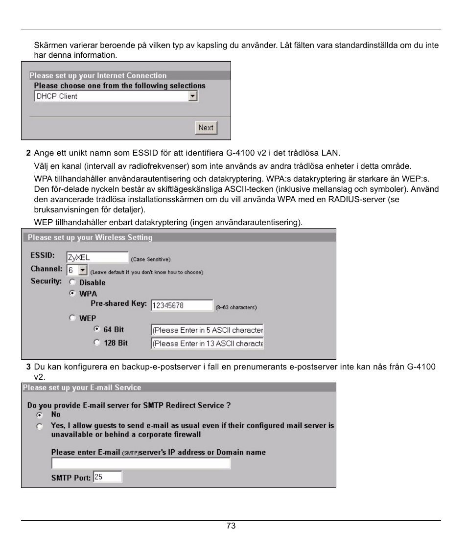 ZyXEL Communications G-4100 User Manual | Page 73 / 93