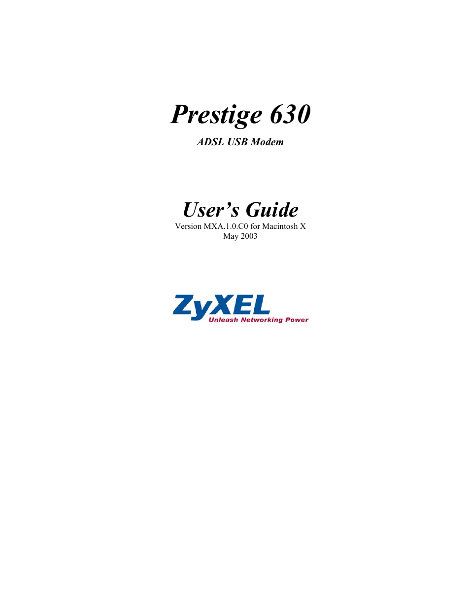 ZyXEL Communications Prestige 630 User Manual | 48 pages
