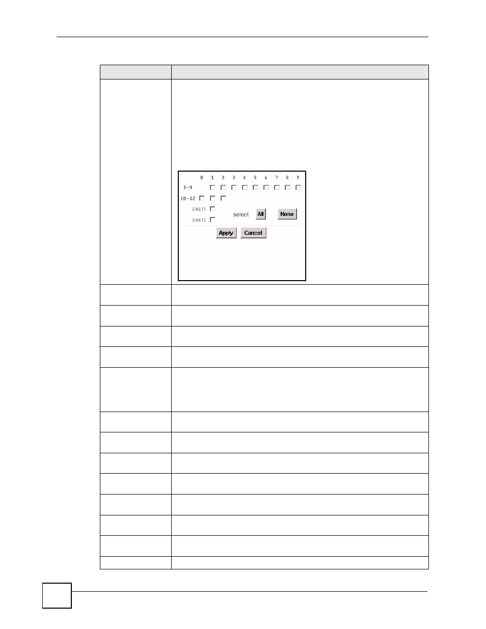 Figure 47 select ports | ZyXEL Communications IES-612-51A User Manual | Page 110 / 444
