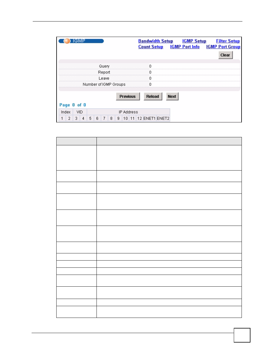 Figure 69 igmp (status), Table 35 igmp (status) | ZyXEL Communications IES-612-51A User Manual | Page 155 / 444