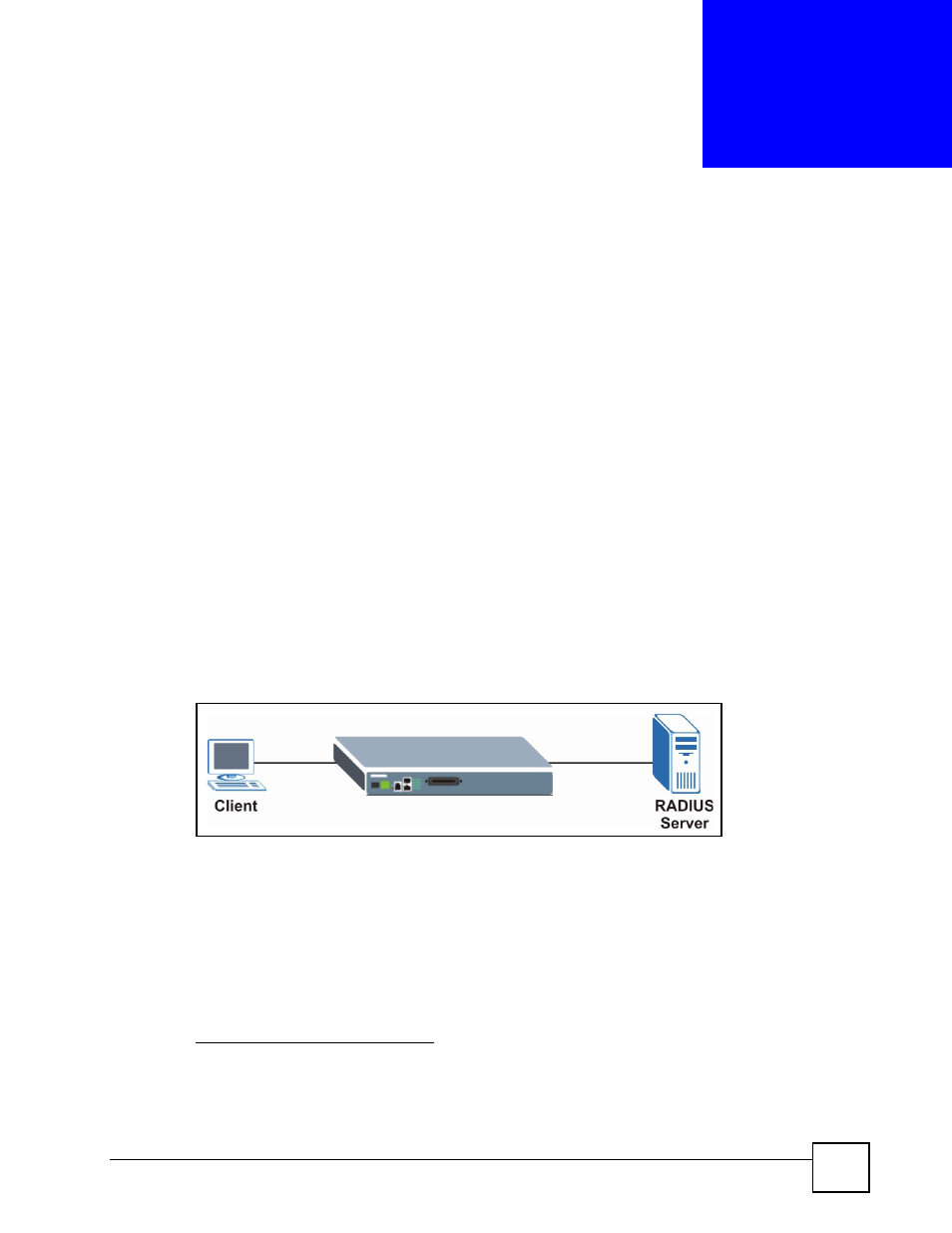 Port authentication, 1 introduction to authentication, 1 radius | 2 introduction to local user database, Chapter 23 port authentication, Figure 85 radius server, For background inform, Port authentication (181) | ZyXEL Communications IES-612-51A User Manual | Page 181 / 444