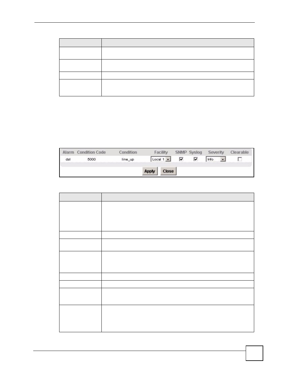 1 edit alarm event setup screen, Figure 131 alarm event setup edit, Table 86 alarm event setup edit | ZyXEL Communications IES-612-51A User Manual | Page 253 / 444