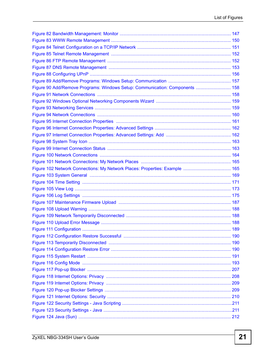 ZyXEL Communications NBG334SH User Manual | Page 21 / 290