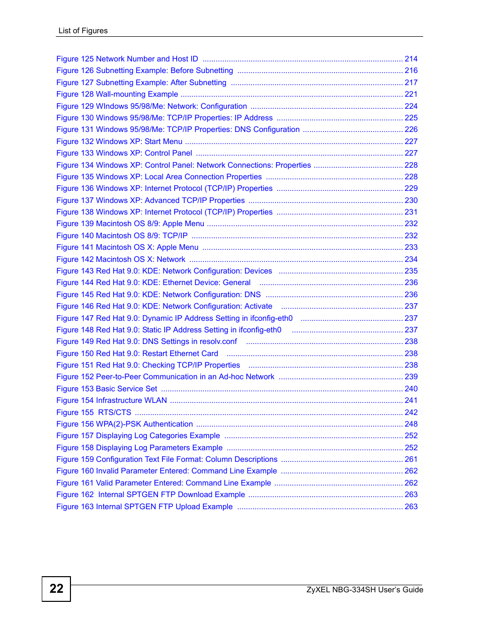 ZyXEL Communications NBG334SH User Manual | Page 22 / 290