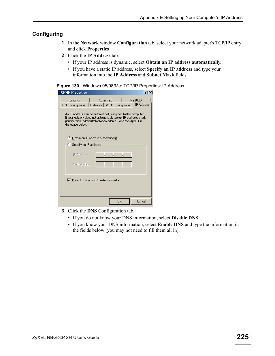 ZyXEL Communications NBG334SH User Manual | Page 225 / 290