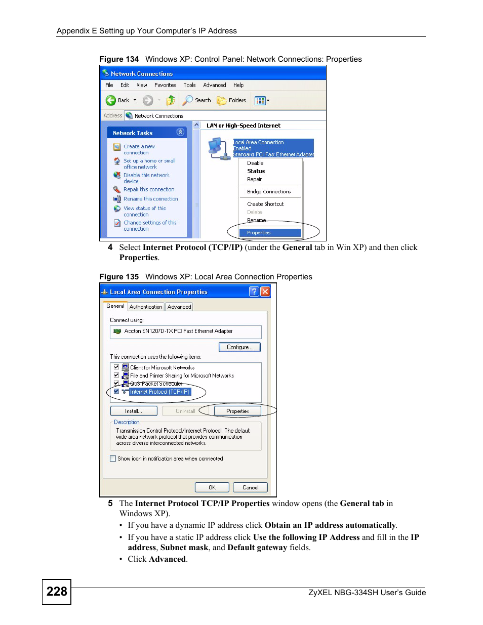 ZyXEL Communications NBG334SH User Manual | Page 228 / 290