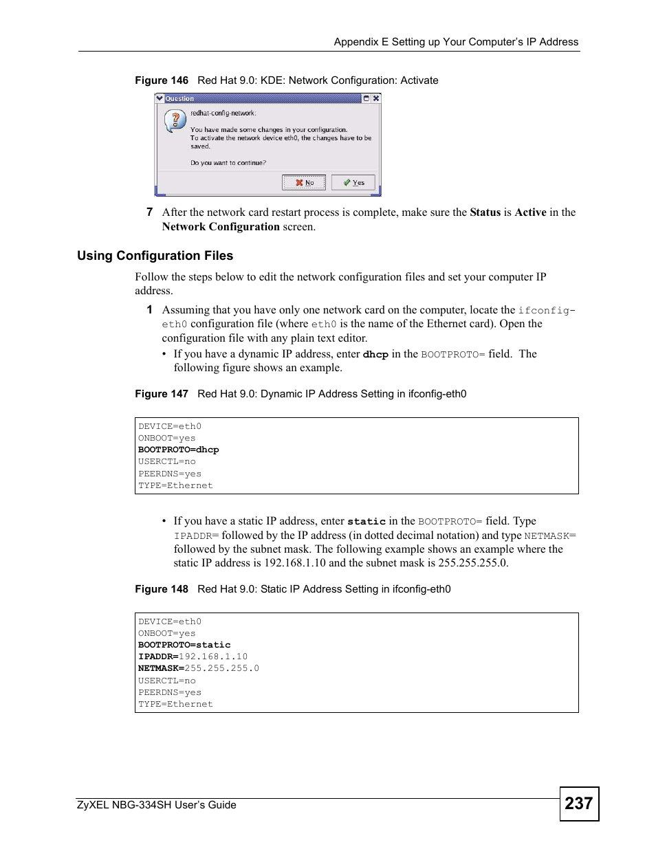 ZyXEL Communications NBG334SH User Manual | Page 237 / 290